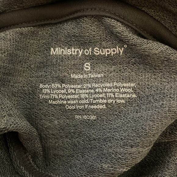 Ministry of Supply Fusion Terry For All Hoodie Classic Grey Heather Unisex S NWT - Picture 9 of 12
